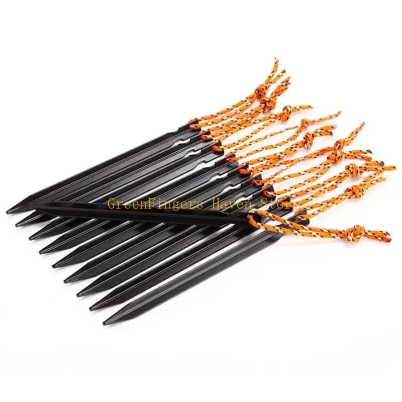 F68D Alumínio multifuncional Stakes Ferramenta essencial para estruturas pátio e jardim, mochila design acampamento