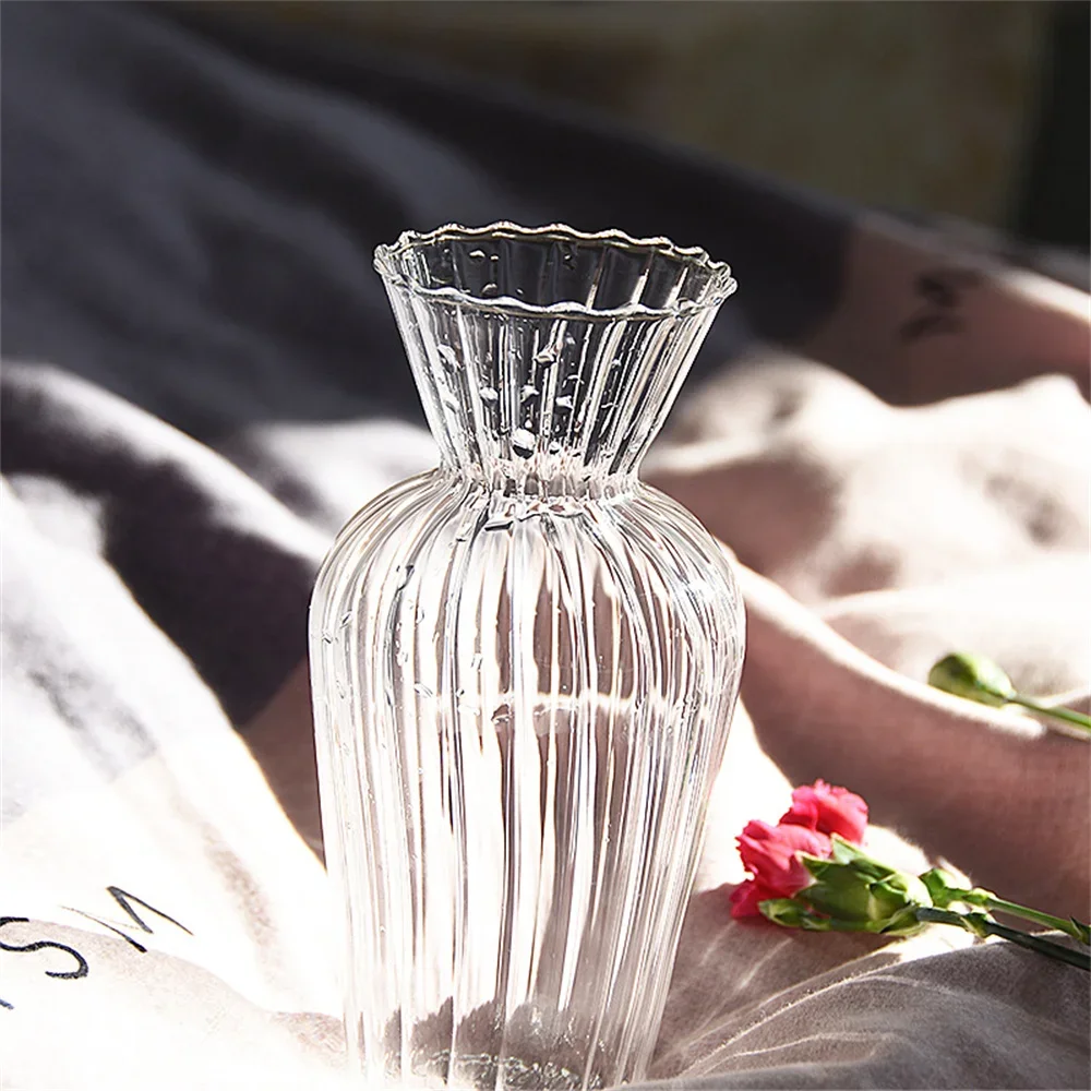 造花、フェイクフラワー、人工花、植物ボトル、植木鉢、北欧風クリエイティブ水耕栽培用の透明ガラス花瓶