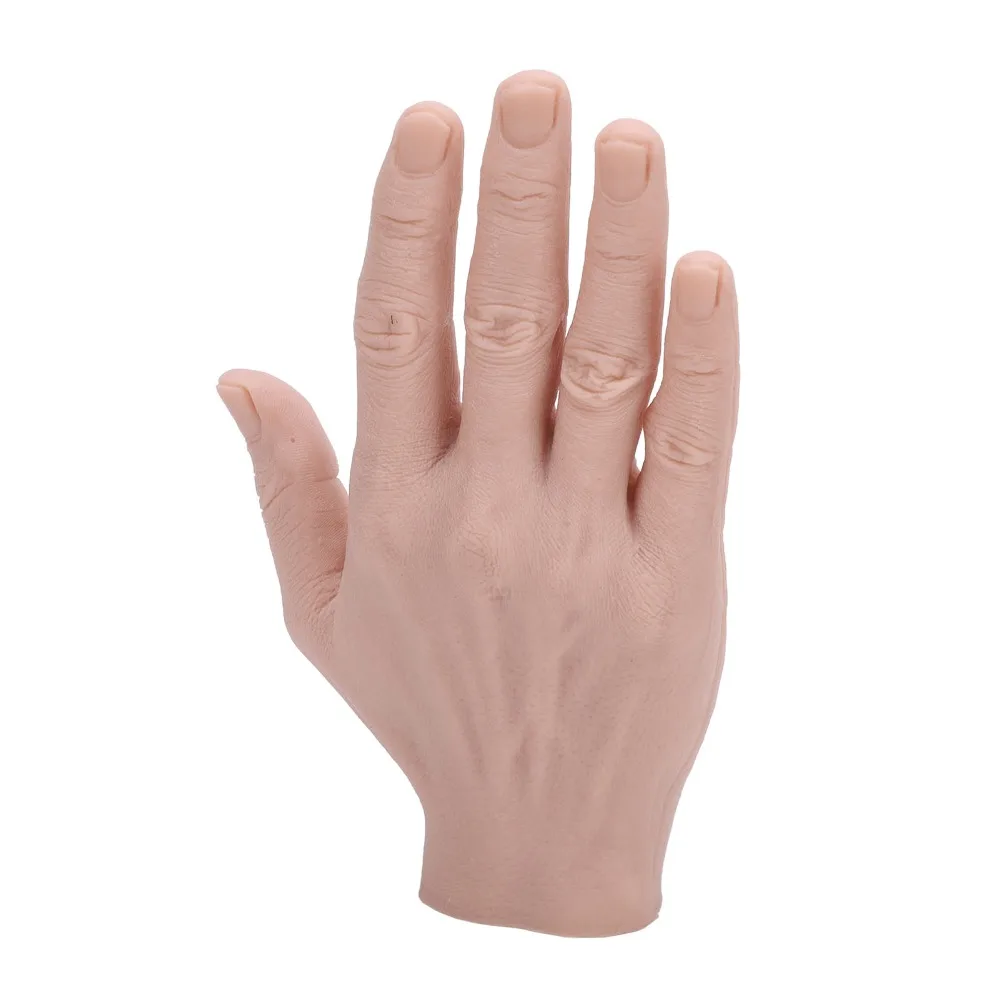 Practice Silicone Practice Hand Life Size Flexible Silicone Male Hand Model Simulation Silicone Hand Beginners