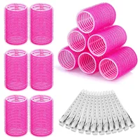 Hair Curling Rollers in Various Sizes for DIY Lazy Hair Styling, Air Bangs Curlers, Plastic Hair Curling Tool 3