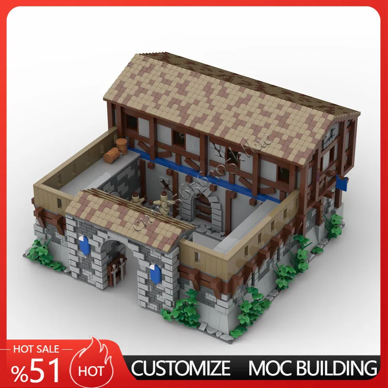 

3692 PCS Customized MOC Medieval Western European Barracks Model Building DIY Module Blocks Bricks Assembly Toys Holiday Gifts