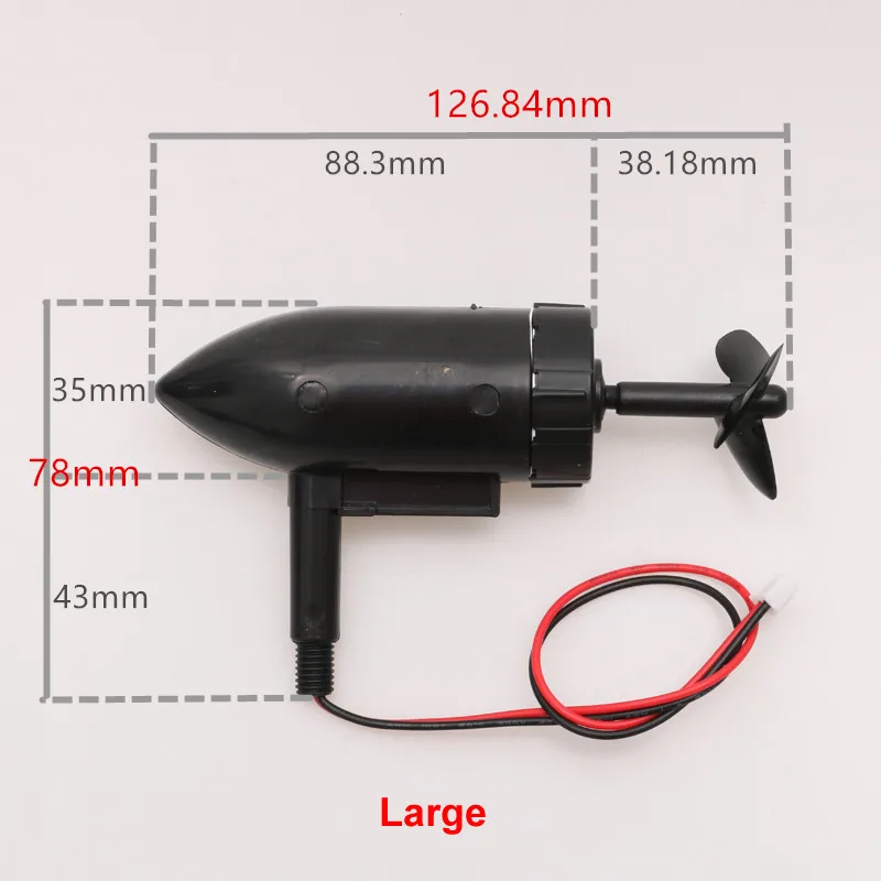 10cm 13cm telecomando intelligente elica subacquea 3 pale motore impermeabile per barca esca da pesca RC