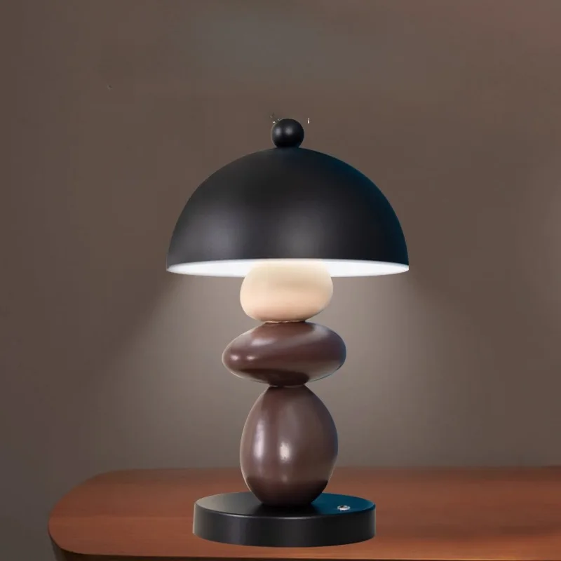 

Creative Stone Shape Resin Floor Lamps Decoration High-end Atmosphere Reading Table Desk Lights Bedroom Study Bedside Luminiares