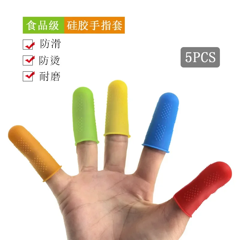 Silicone Finger Protector Sleeve Cover Anti-cut Heat Resistant Finger Sleeves Great Cooking Kitchen Tools