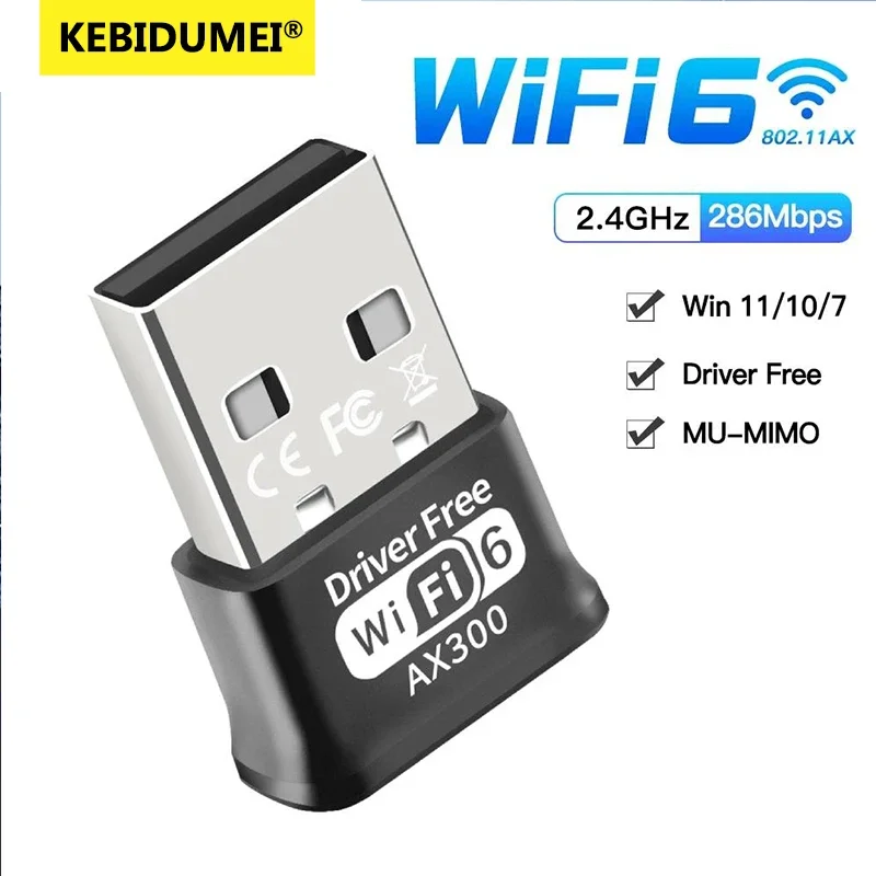 محول واي فاي USB صغير 2.4 جيجا هرتز دونغل لاسلكي USB 2.0 بطاقة الشبكة واي فاي 6 إيثرنت استقبال للكمبيوتر/الكمبيوتر المحمول سائق فوز مجاني 10/11 #1