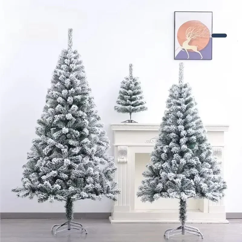 

Artificial Christmas Tree Snowflakes Surrounded By All-PVC Plus Flocking Home Party Garden Decoration 2024 New Year Decorations