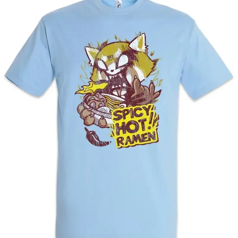 Camiseta divertida de ramen picante japonés con fideos en tazón, estilo asiático y chile