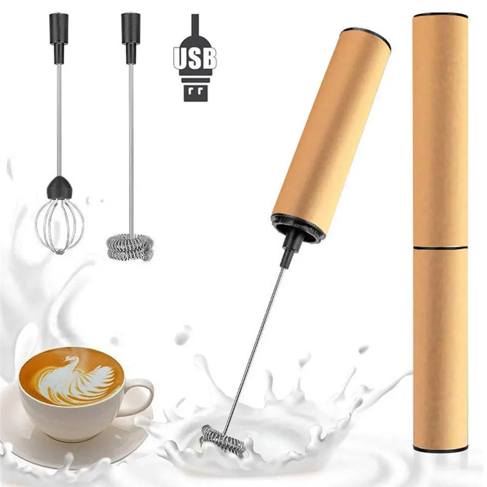 

USB Electric Handle Egg Beater Milk Stirrer Portable Rechargeable Electric Milk Frother Foam Maker Coffee Mixer Egg Whisk