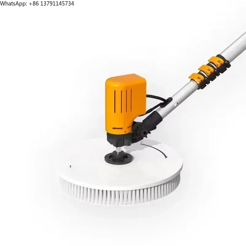 Lightweight Solar Panel Cleaning Brush with Water Fed Pole for Photovoltaic Single Head Rotating Solar Panel Clean Brush
