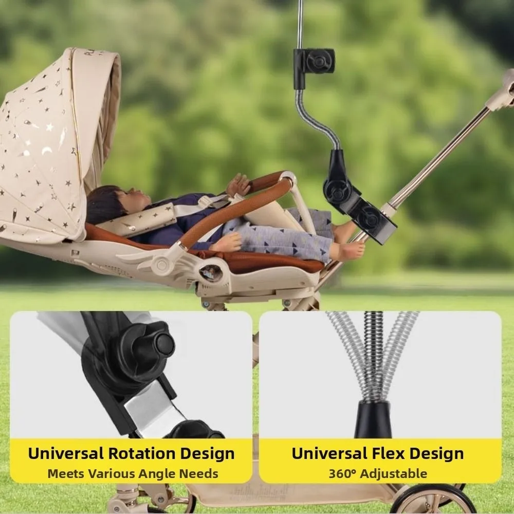 Rainproof Adjustable Umbrella Mount Stand Non-slip Clamp Adjustable Angle Pram Umbrella Bracket Flexible Portable Parasol Shelf