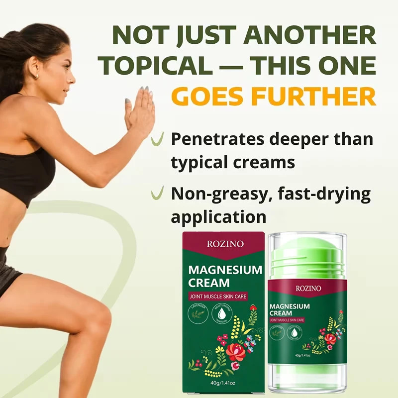 1Pcs/2Pcs/3Pcs Magnesium Muscle and Skin Massage Cream, Containing Magnesium and Chamomile Ingredients, Plant-Based Components, Gently Cares for Joint Skin, Deeply Moisturizes, Is Easily Absorbed, Relieves Discomfort Caused by Dry Skin, Suitable for Neck, Hands, Body, Knees, Elbows, and Feet, Suitable for All Skin Types, Especially Suitable for Sports Enthusiasts, Elderly People, and Those Who Engage in Physical Labor.