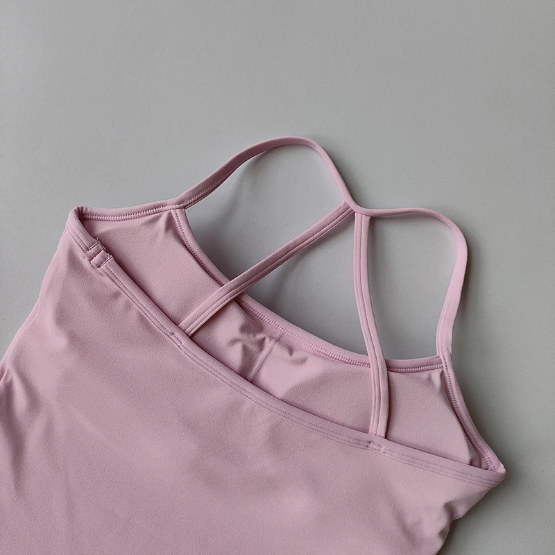 Women's Yoga Sports Fitness Vest, Pilates Running Bra, Thin Belt, Professional Training Underwear, Chest Mat, Fitness Gear image 6