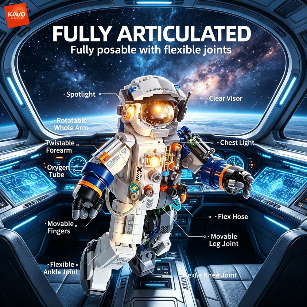 KAVOWORLD 896PCS Space Astrona - Home Security Robot Dog recensie en prijs