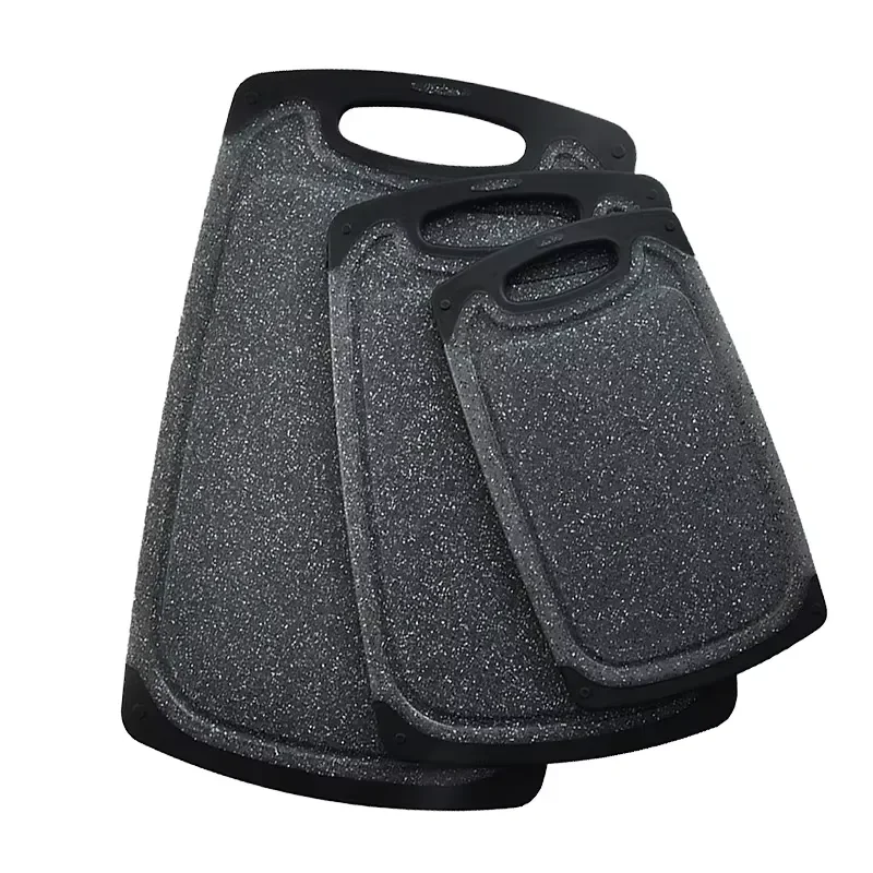3 Pcs PP Plastic Cutting Board Set Durable Antibacterial Kitchen Chopping Boards for Vegetables Fruits Meat Eco Friendly