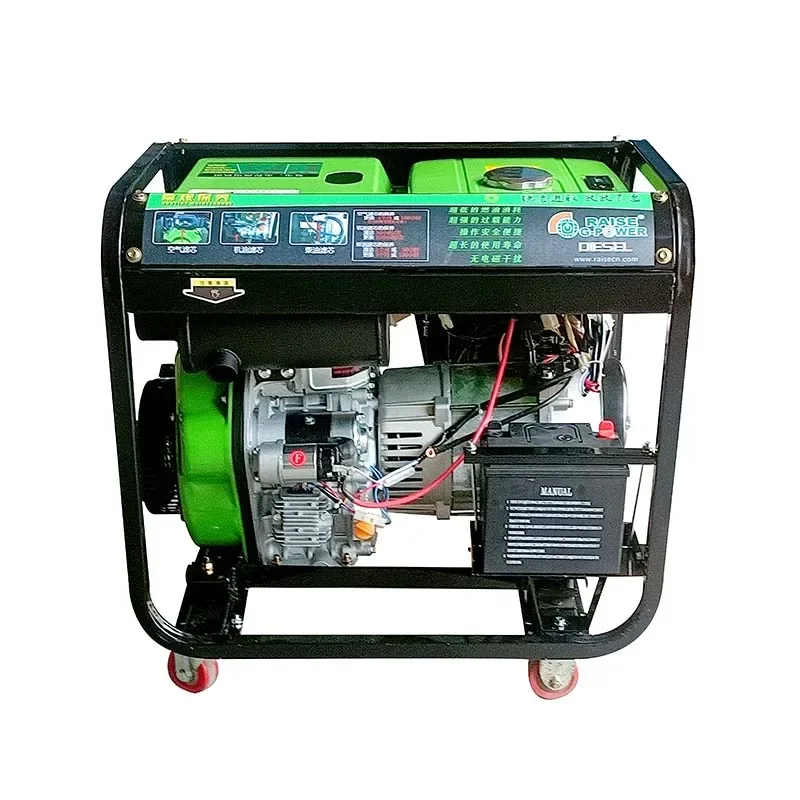 Open Frame Type 3kw Generator Welding Machine Dual-purpose Machine With Four Small Wheels