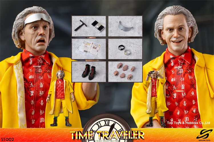 SaturnToys-Action Figure Soldado Masculino, Dr. Emmett Brown, Conjunto Completo, Modelo Corporal, Brinquedos para Fãs, Presentes, ST002, 1: 6,12"