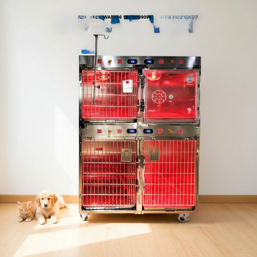 AT Veterinary Equipment EC-10 Veterinary Medical Equipment ICU Small Ward, Pet Intensive  Unit with Oxygen Interface