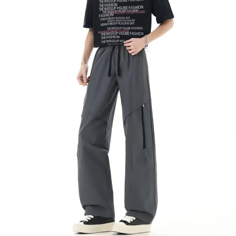 Casual Straight Leg Workwear Paratrooper Pants Men's Outdoor Hiking Trousers Windproof Water Repellent Spring Autumn