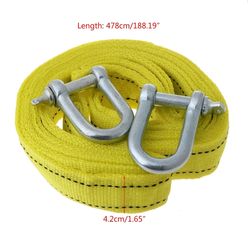 Winch Line Tow Ropes 5 Tons Cable Hook Car Emergency Reflective Towing Rope 4 fo