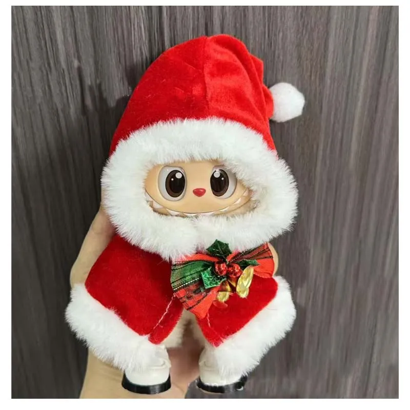 2025 pour Labubu accessoires vêtements adaptés pour V1 V2 V3 Labubu ensemble de cerfs de noël Labubu rouge vêtements cadeau de mode de noël