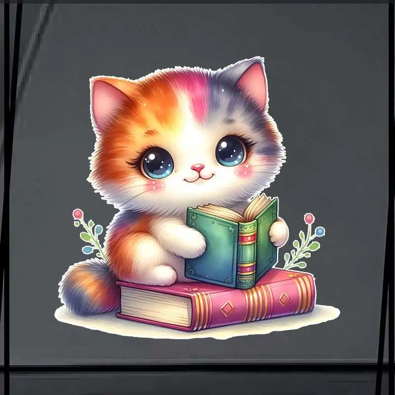 

Cute Watercolor Cat Car Sticker Vinyl Decal Waterproof Rear Window Motorcycle Camper Bumper Truck Laptop Decoration SH1091