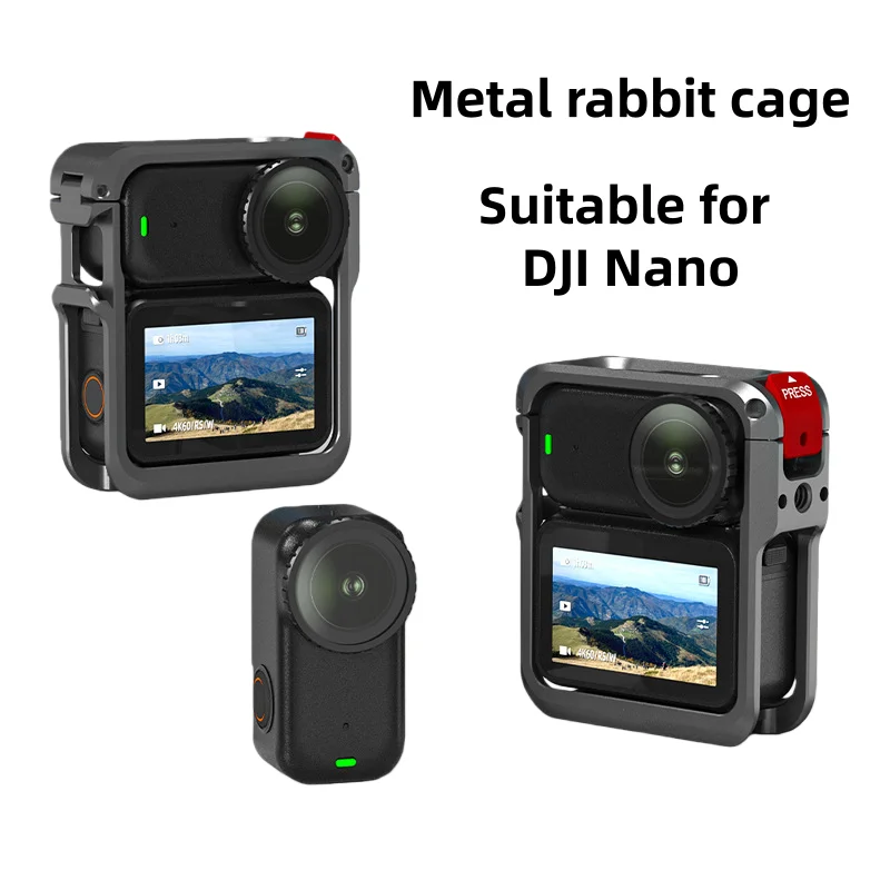 

Rabbit Cage Protective Case for DJI Osmo Nano Aluminum Alloy Protection Frame Expansion Protection Metal Frame Camera Accessory