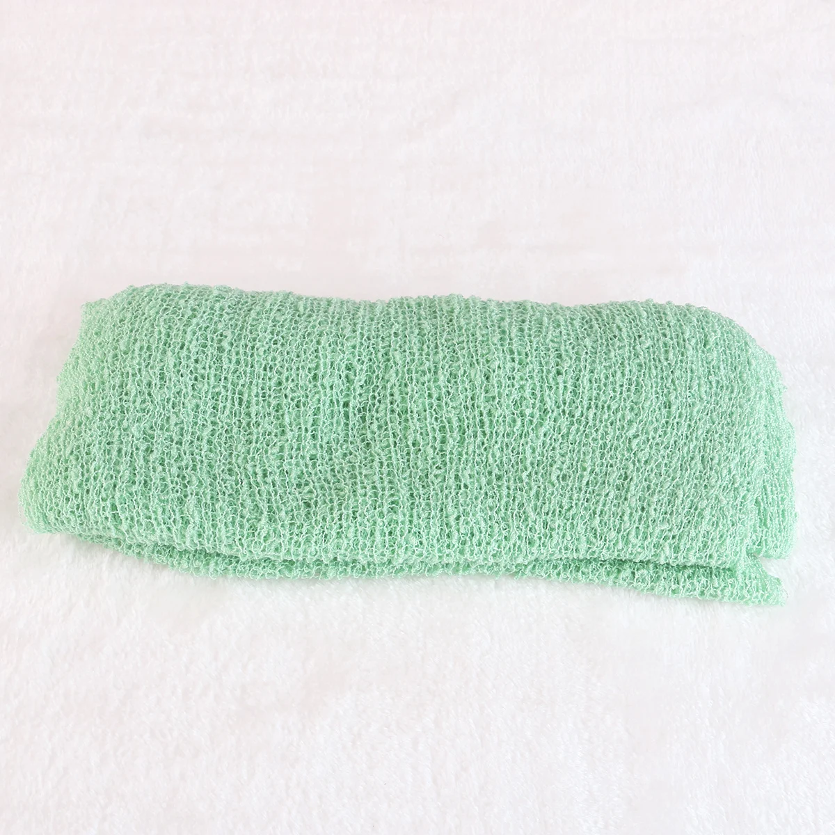 

Mint Green Newborn Wraps Long Ripple Stretch Wrap for Swaddling in Various Props Versatile Blanket Baby Wrap Photo Prop
