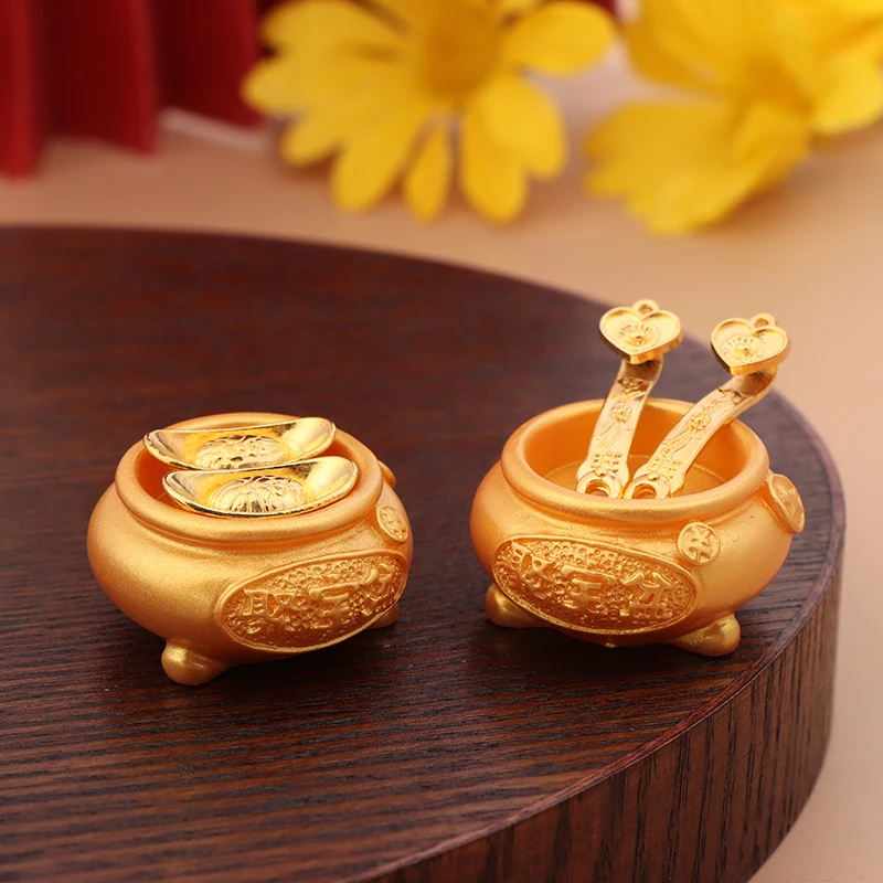 Mini Doll House Decoration Toys Miniature Model Simulation Accessories Decoration Gold Brick Ingot