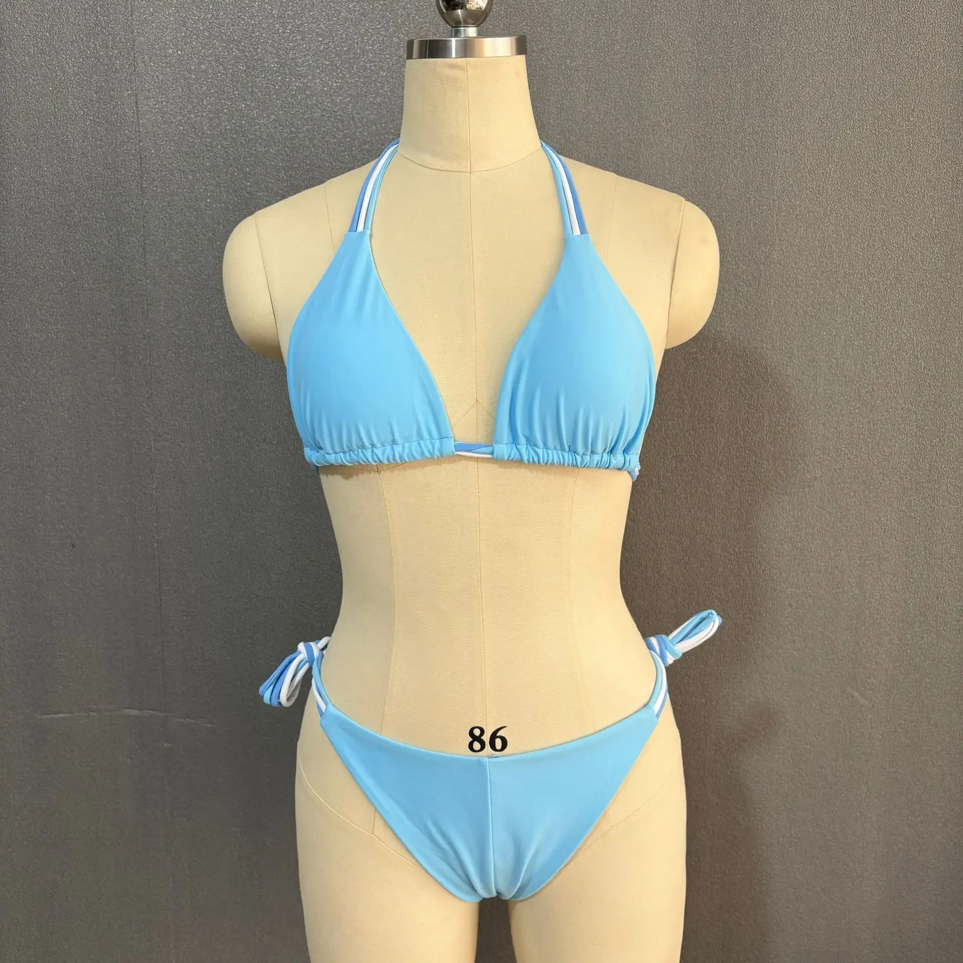 

Sexy Triangle Push Up Bikinis Women Side String Swimsuit Brazilian Bikini Tassel Swimwear Padded Bandage Bathing Suit Beach Wear