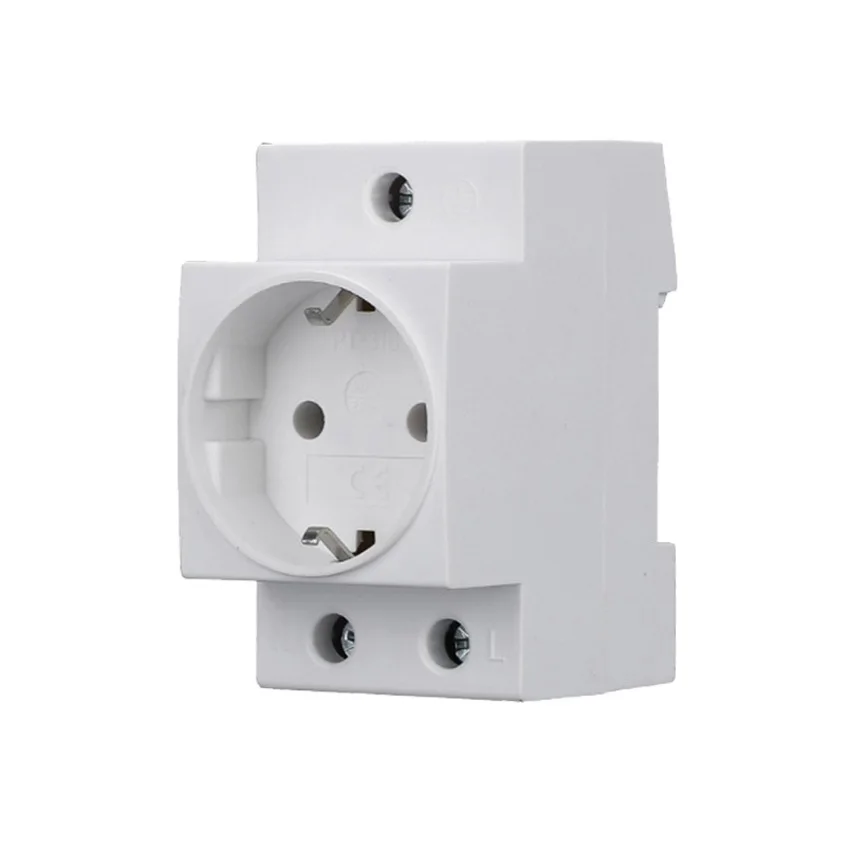 

1pc Eu AC30 Power Sockets Germany Europe Modular Din Rail Socket 10A 16A 250V Industrial Distribution Box Adapter Connector CE