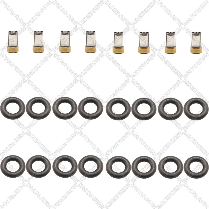 

8 set Fuel Injector Service Repair Kit Filters Orings Seals Grommets for INJ577 For Chevrolet Matiz Spark 2004-2006 96518620