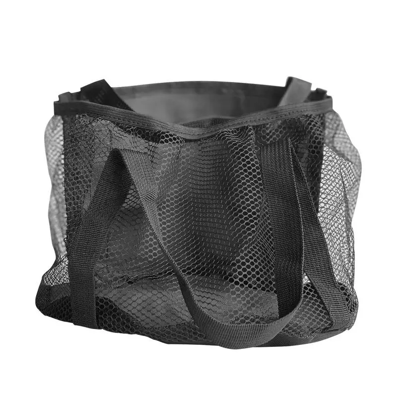 Single Bowling Ball Bag Mesh Storage Handbag With Handle Sport Storage Outdoor Mesh Anti-Scratch Pocket For Women Men