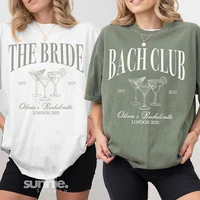 Camiseta The Bach Club Hen Do, camiseta de cóctel para despedida de soltera, divertidas camisas cómodas de algodón Y2K, ropa de calle de moda diaria