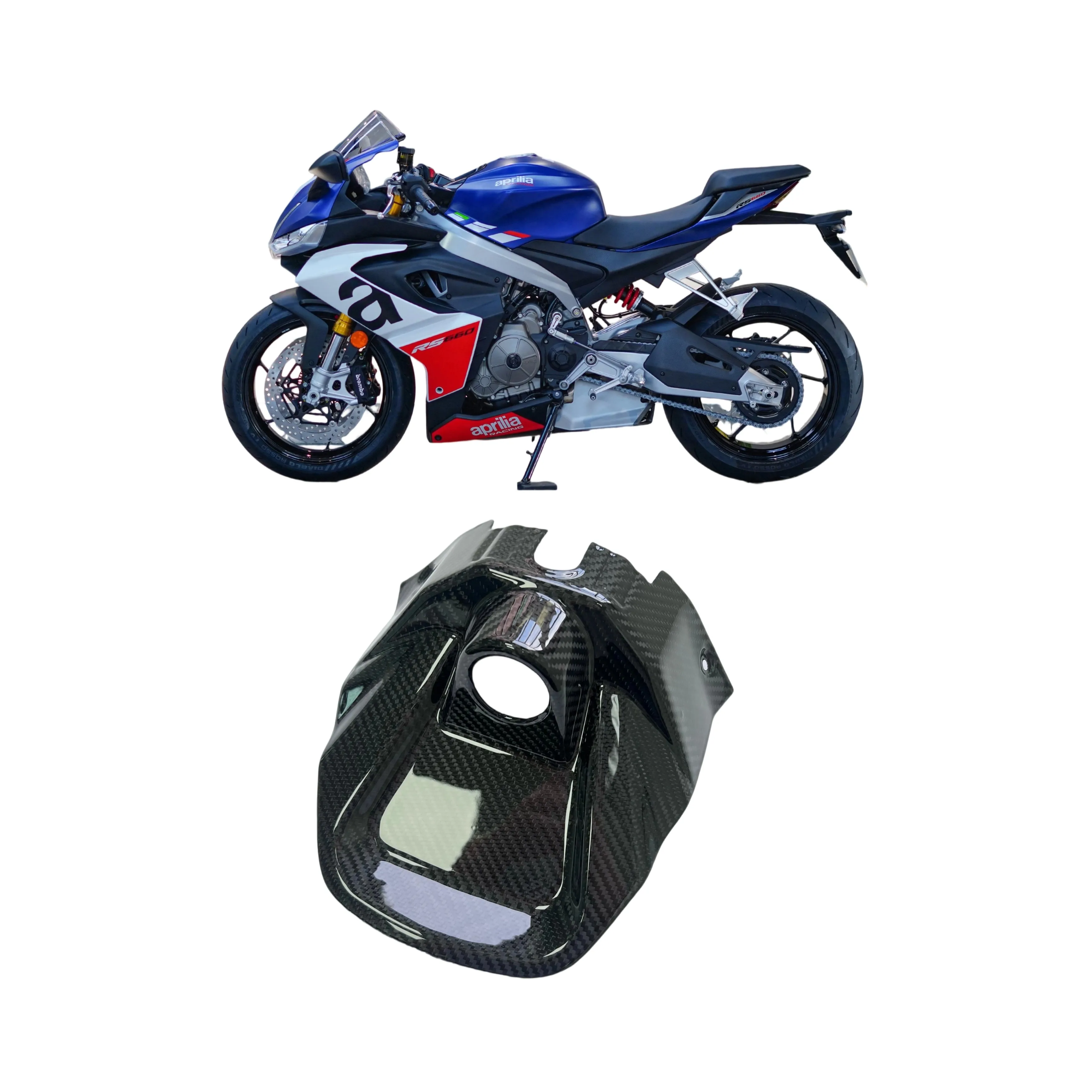 

Подходит для Aprilia RS660 TUONO 660 2020-2024, 100% чистое сухое углеродное волокно, передний топливный бак мотоцикла, ключ, крышка цилиндра зажигания