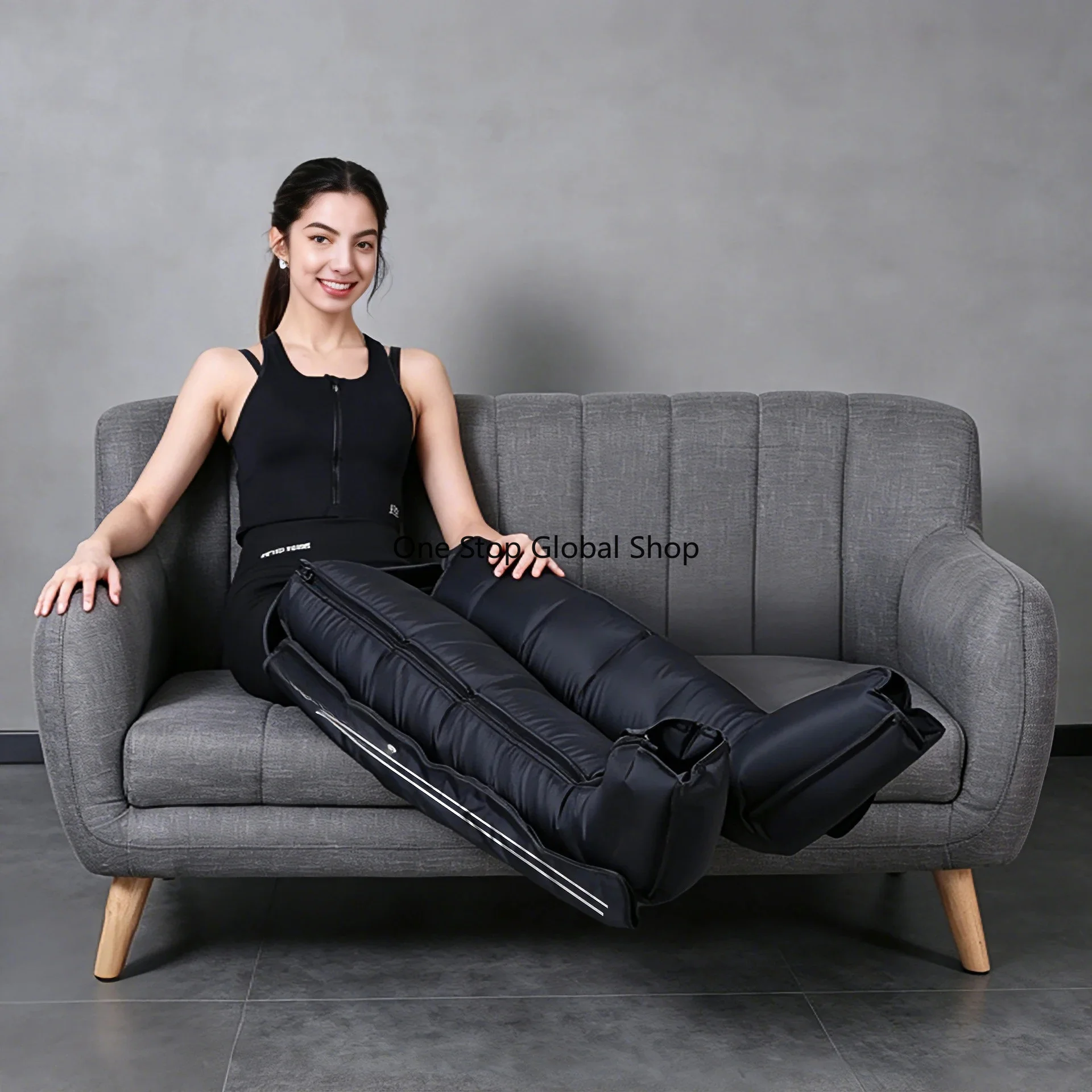 Legs Pressotherapy for Lymphatic Drainage and Sports Recovery Full Leg Massager to Relieve Pain Relax Muscles with 6 Cavity