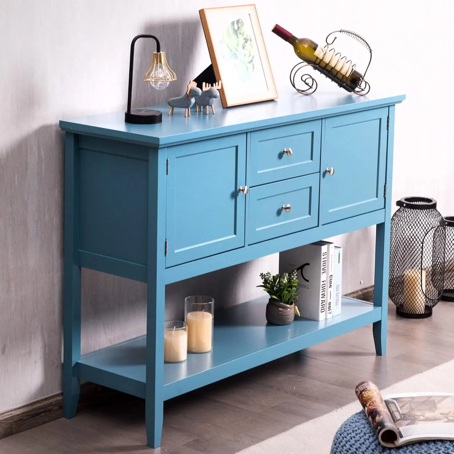 Buffet Cabinet with Storage, Multifunctional Console Table with Ample Storage Space, Sideboard with Drawers for Kitchen