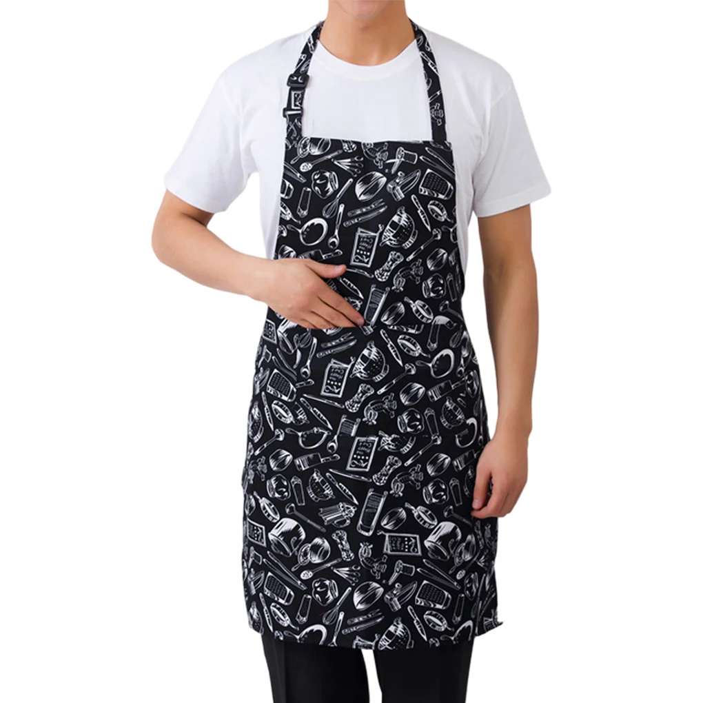 Chef Apron Adjustable Kitchen Cooking Aprons DIY Painting Bib Cafe