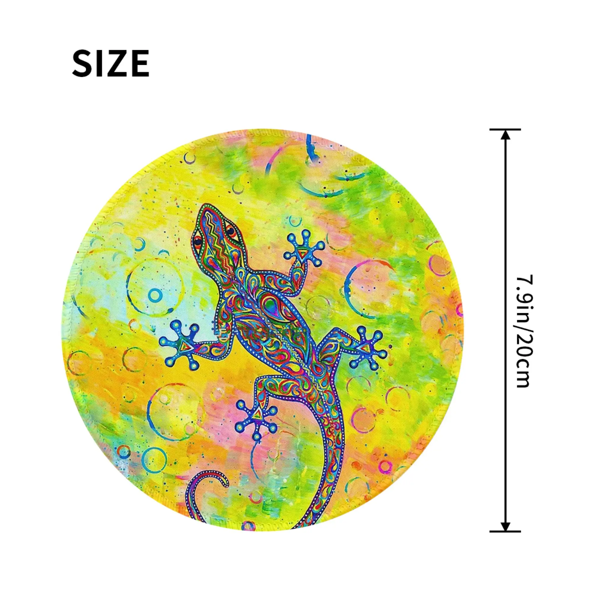 Electric Groovy Gecko Psychedelic Paisley Lizard Mouse Pad Computer Keyboard Mouse Mat Gamer Laptop Desk Mat Office Table Mats