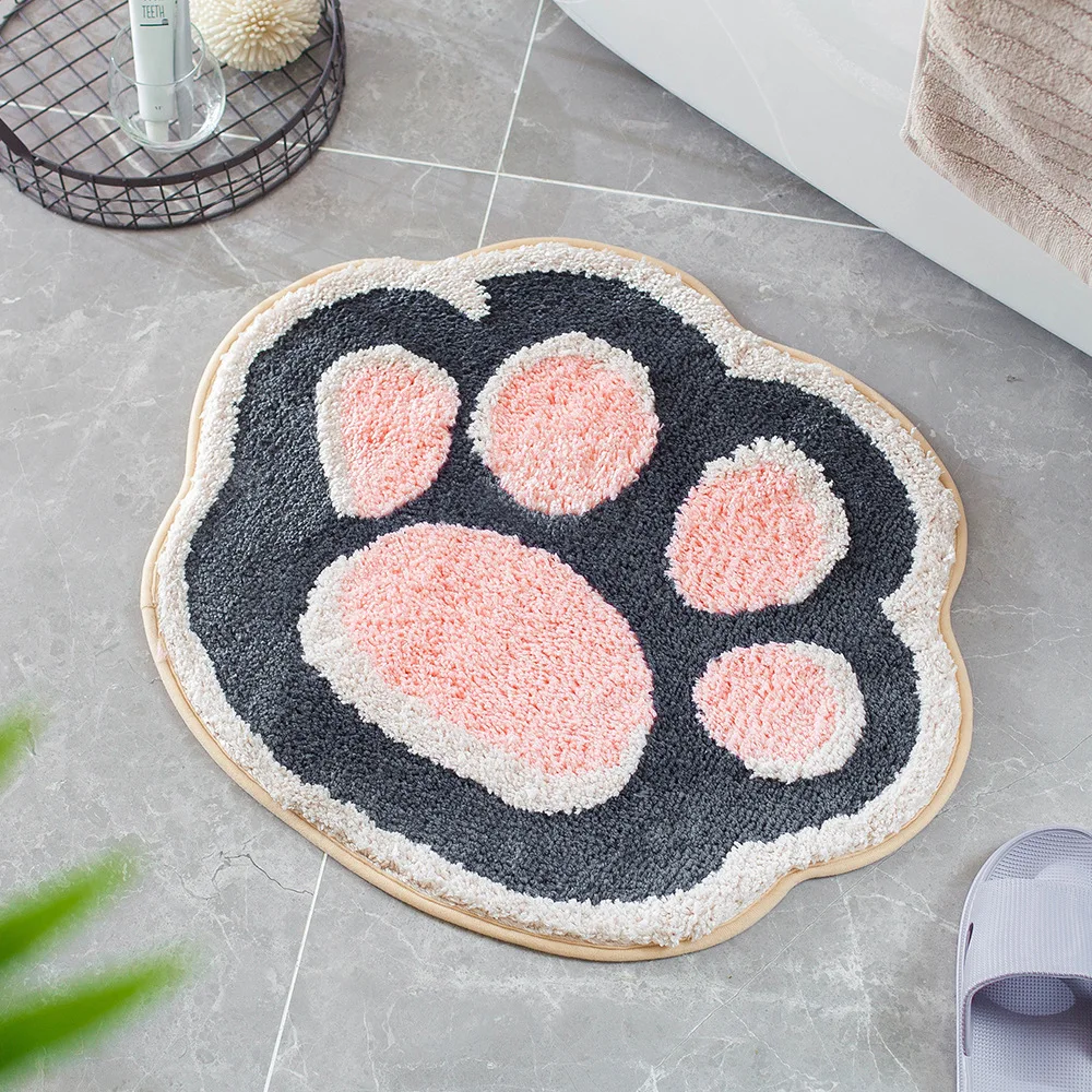 

Cartoon Cat Claw Plush Carpet Bedroom Bathroom Non Slip Mat LN378