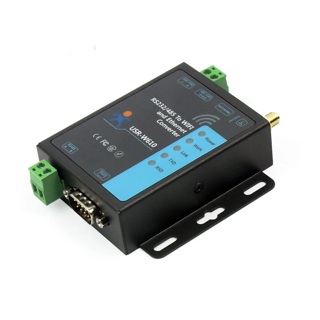 

USR-W610 Радиочастотный модуль RS232/RS485 Преобразователь последовательного порта Wi-Fi и Ethernet