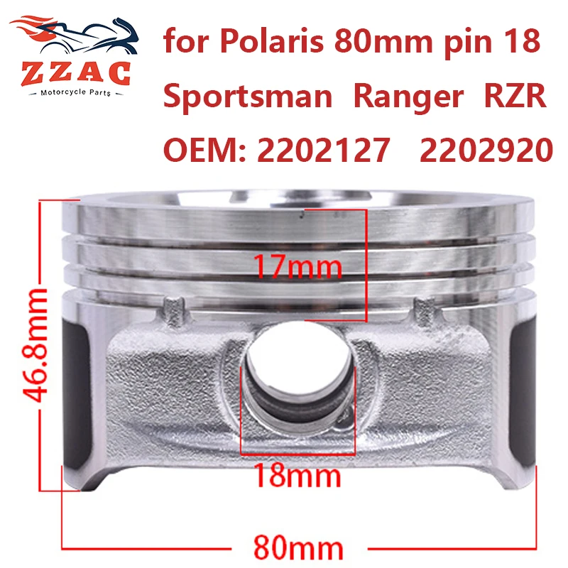 

80mm Piston Ring Set for Polaris Sportsman 500 700 800 Forest 850 SP Ranger HD/XP 700 RZR 4 800 EPS LE 900 2202920 2202127