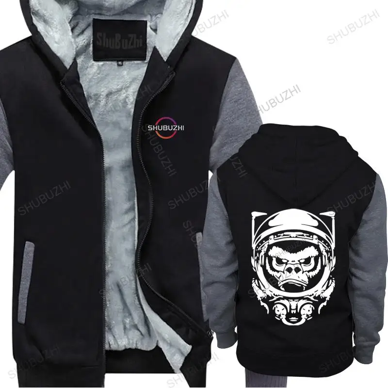 men winter warm hooded coat casul fashion hoody EU Size Astronaut Orangutan unisex shubuzhi funny printing hoodies zipper jacket