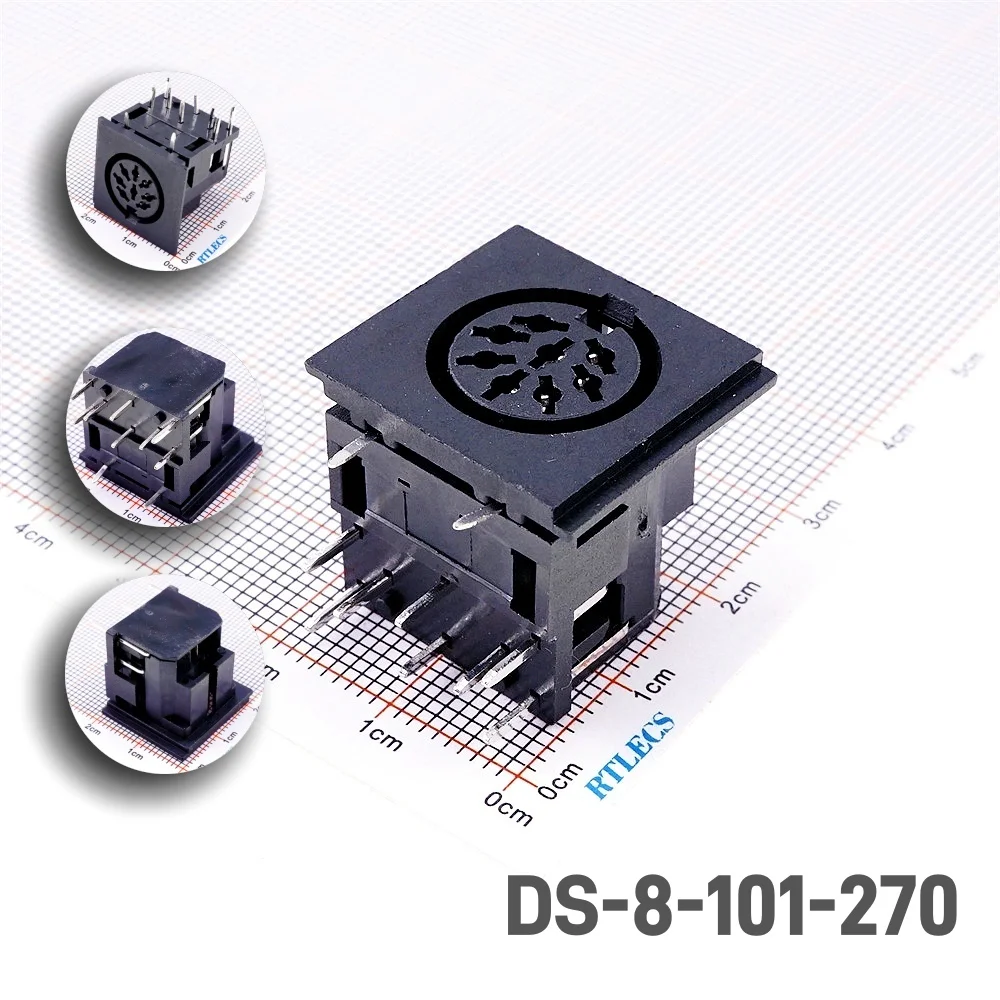 Din Socket 2 3 4 5 6 7 8 Position Female 13 Pin PCB Right Angle Through Holes SDS-J DS Power Jack 2A 110V Circular Receptacle