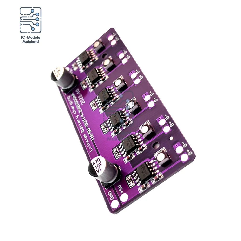 5V 1A Charging Module 4056 18650 Lithium Battery Charge Discharge Integrated PCB Board Supports Six Independent Battery Groups