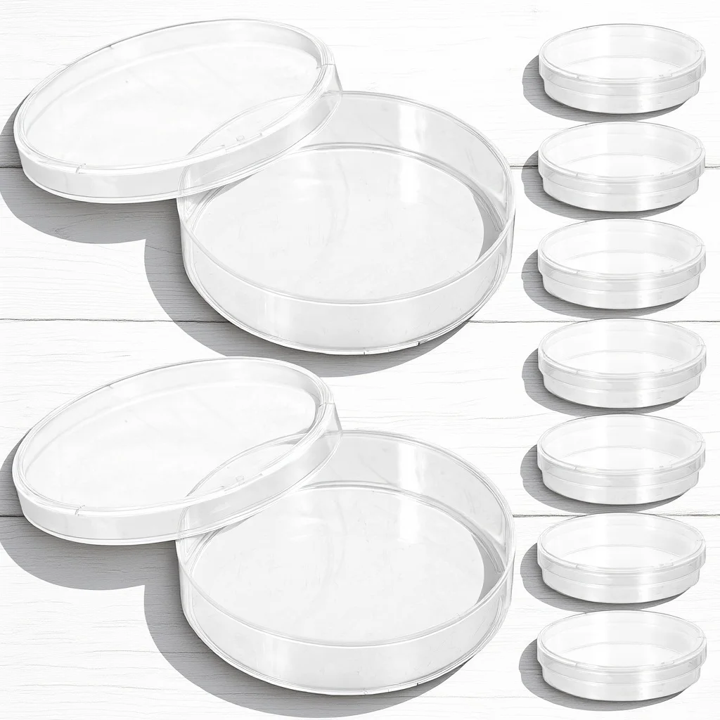 

10Pcs Petri Dishes Transparent Lid Scientific Microbiology Culture Plates Durable Petri Dish Culture Dish