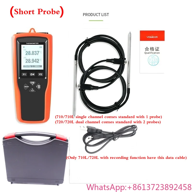 

Platinum Resistance Thermometer YET-710 High-Precision Probe 0.001 ℃ Liquid GAS Thermometer YET-720L