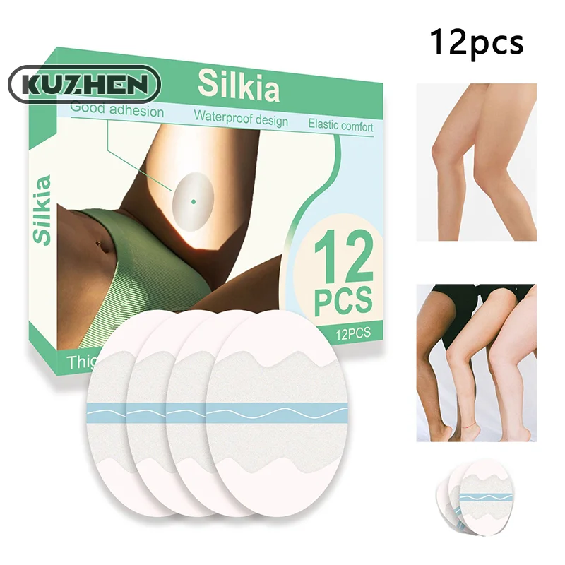 12Pcs Invisible Anti-ChafingThigh Tapes Unisex Disposable Thigh Pads Body Care Anti-friction Patches Protector Rubbing Stickers