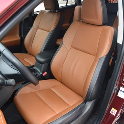 For Toyota RAV4 2012 2013 2014 2015 2016 2017 2018 Custom Faux Leather Car Seat Covers Full Set Interior Protector Accessories