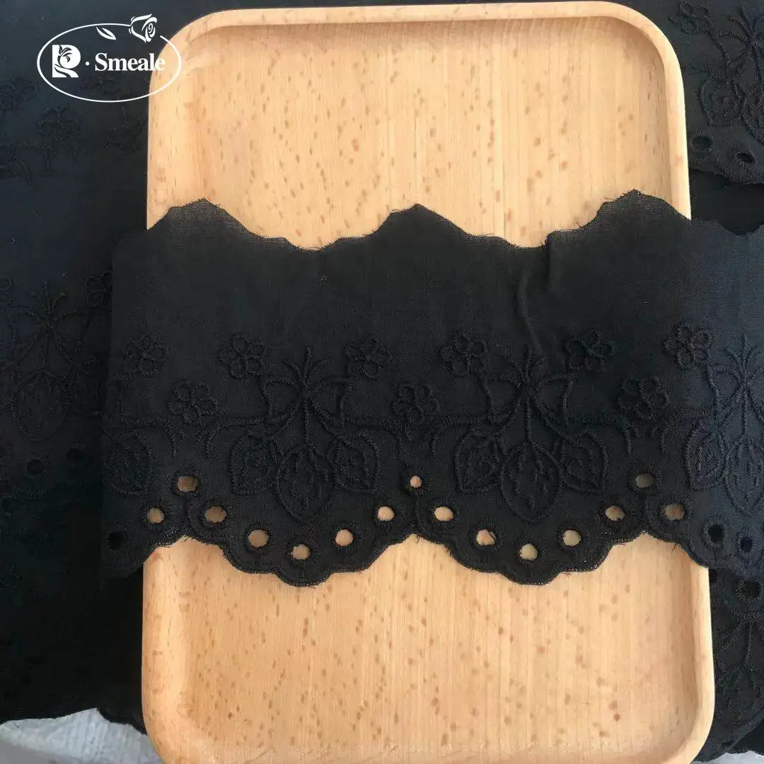 7,5 cm breite neue Erdbeer-Schleifen-Baumwoll-Stickerei-Spitzenborte, für selbstgemachte Puppenkleidung mit Kantenverzierung, Baumwollstoff-Stickerei – Detail 9