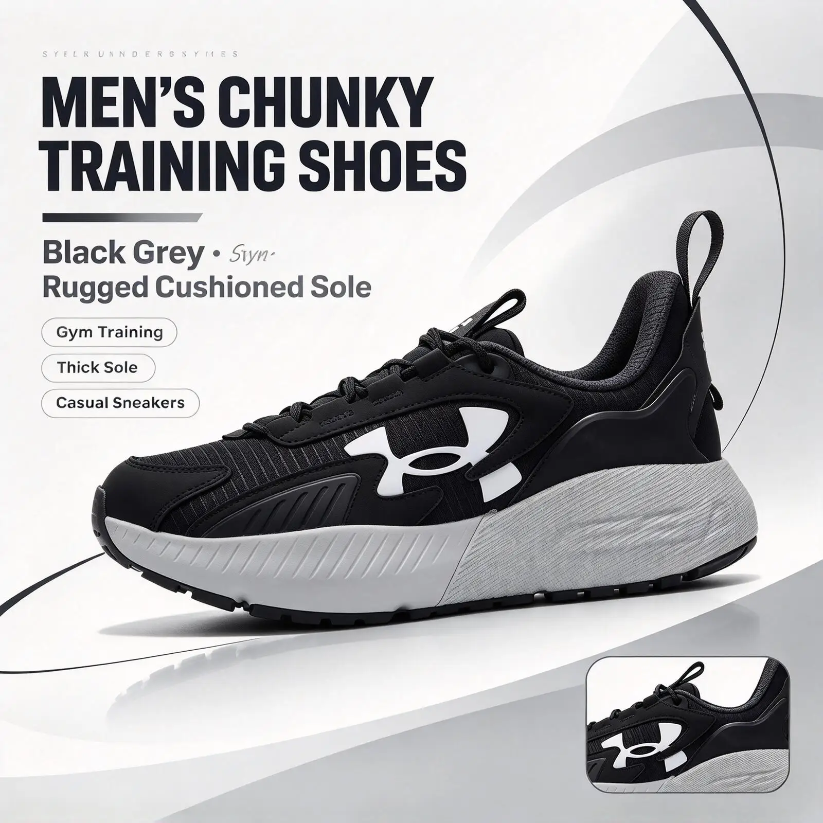 Hot Under Armour Men Casual Shoes 3026629-004 UA HOVR Cushion Sneakers Breathable Mesh Training Walking Shoes